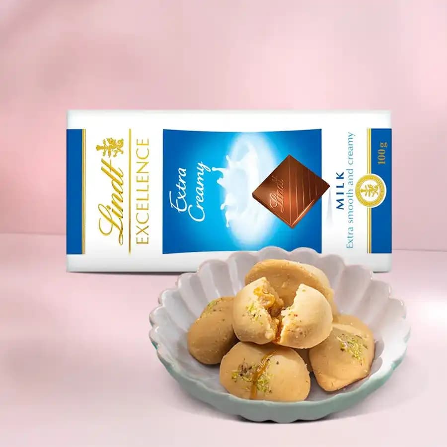 Nolen Gurer Jalbhara Sandesh from Ganguram with Lindt Excellence Chocolate