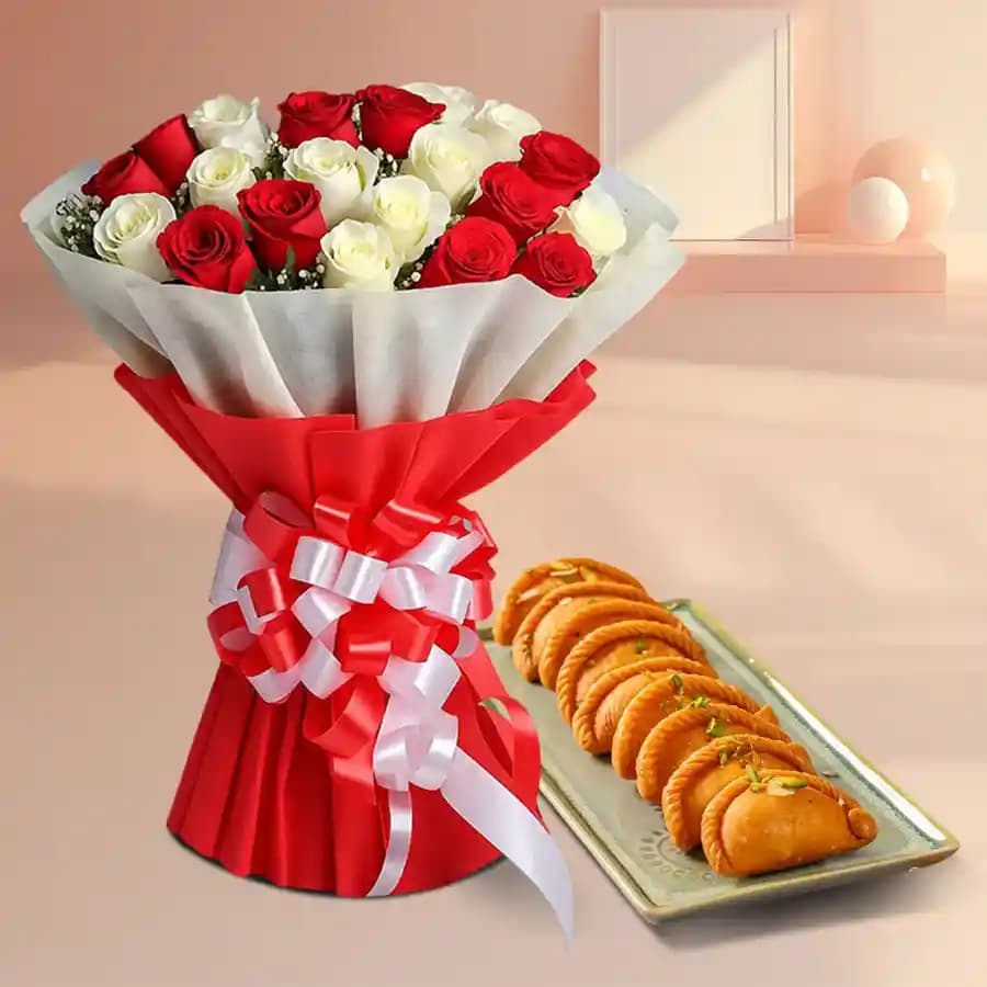 Roses of Love N Khova Gujia Combo