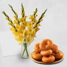 Vibrant Yellow Gladiolus N Sweet Badusha 1