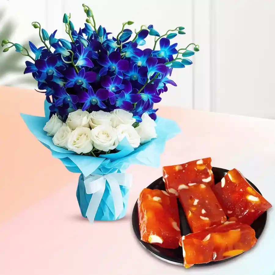 Charming Flowers N Bombay Halwa