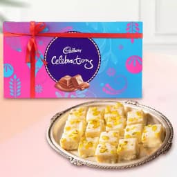 Malai Barfi from Karachi Sweet Mart with Cadbury Celebration 1