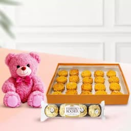 Baked Badam Jalebi from Ganguram with Teddy N Ferrero Rocher 1