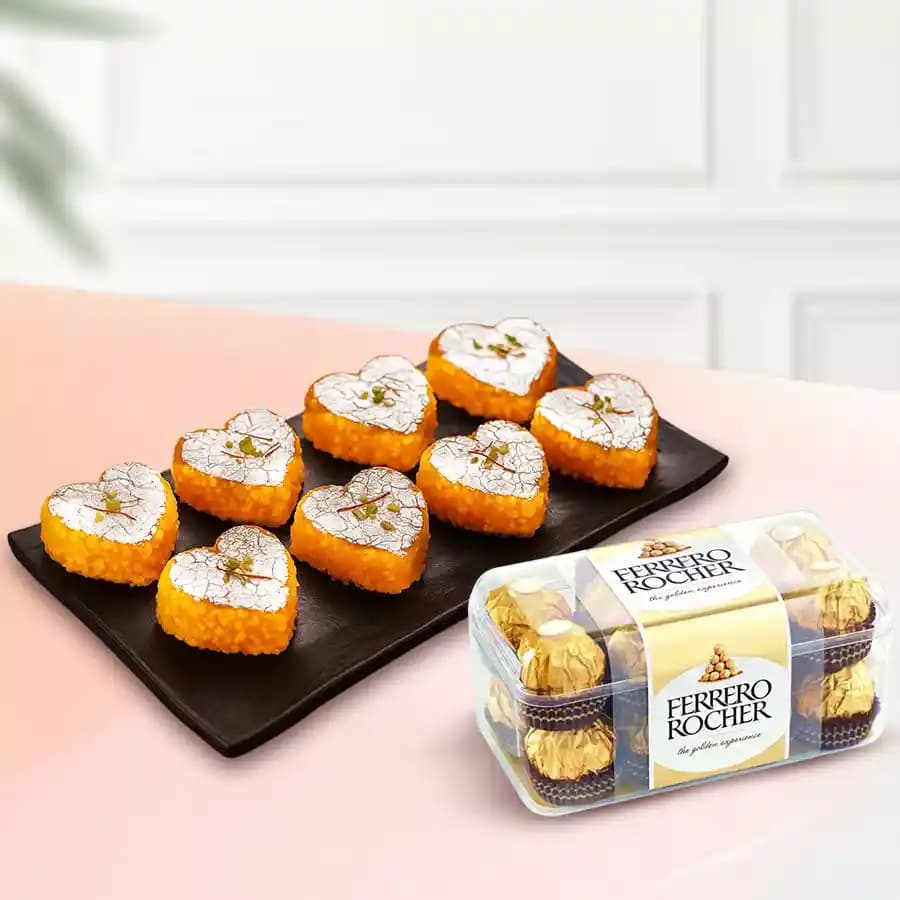 Motipaan from Ganguram with Ferrero Rocher