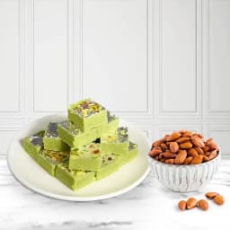 Pista Barfi from Karachi Sweet Mart with Crunchy Almonds 1