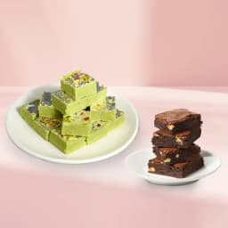 Pista Barfi from Karachi Sweet Mart with Brownie 1