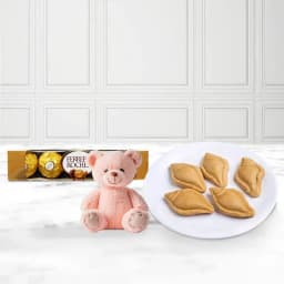 Nolen Gurer Shankh Sandesh from Ganguram with Teddy N Ferrero Rocher 1