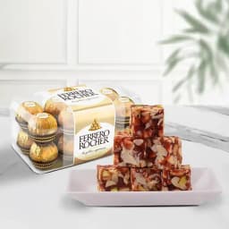 Dry Fruits Barfi from Mithas Delicious Sweets with Ferrero Rocher 1