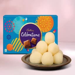 Canned Rossogolla from K.C.Das with Cadbury Celebration 1
