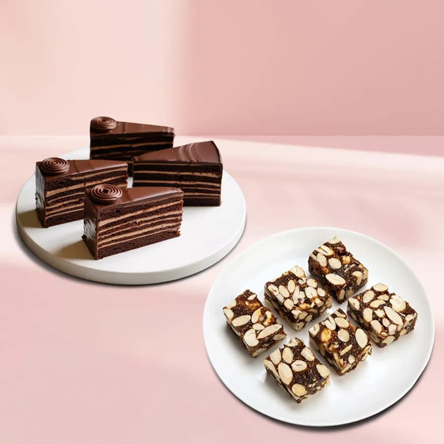 Dry Fruits Barfi from Mithas Delicious Sweets with Chocolate Pastry