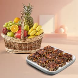 Dry Fruits Barfi from Mithas Delicious Sweets with Fresh Fruit Basket 1