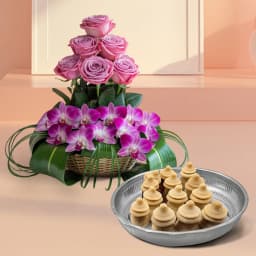 Amrita Kumbha from K.C.Das with Mixed Flower Arrangement 1