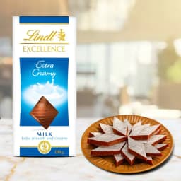 Anjeer Katli from Mithas Delicious Sweets with Lindt Excellence Chocolate Bar 1