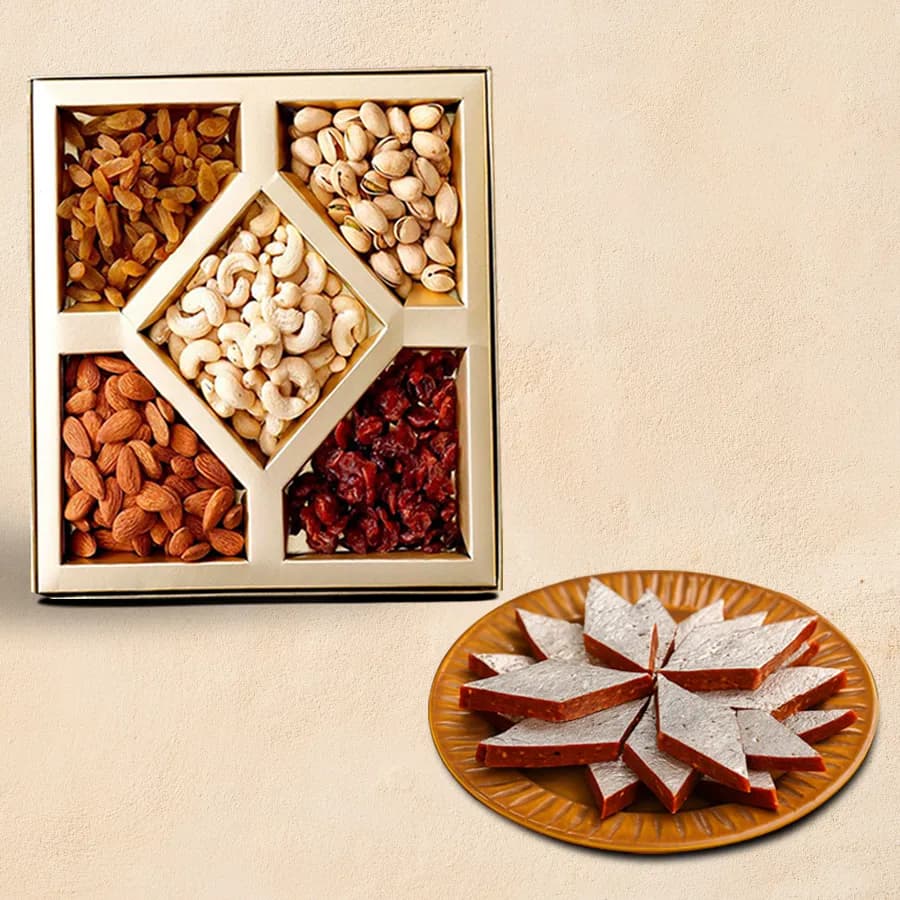 Anjeer Katli from Mithas Delicious Sweets with Assorted Dry Fruits