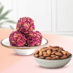 Almond-Infused Kaju Rose Laddu 1