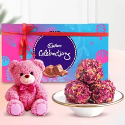Sweet Kaju Delight with Cuddly Companion & Gourmet Chocolate 1