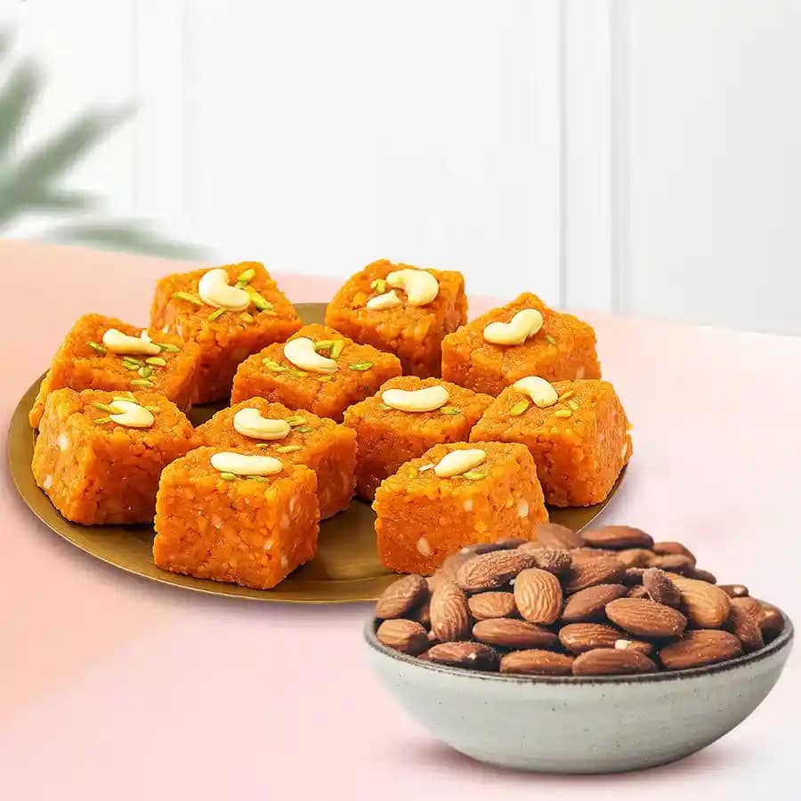 Akhrot Barfi from Mithas Delicious Sweets with Crunchy Almonds