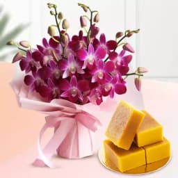 Mysore Pak Delight with Orchid Blooms 1