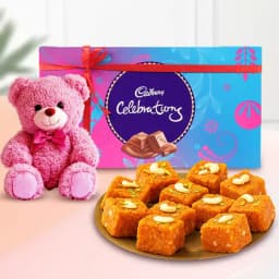 Akhrot Barfi from Mithas Delicious Sweets with Teddy N Cadbury Celebration 1