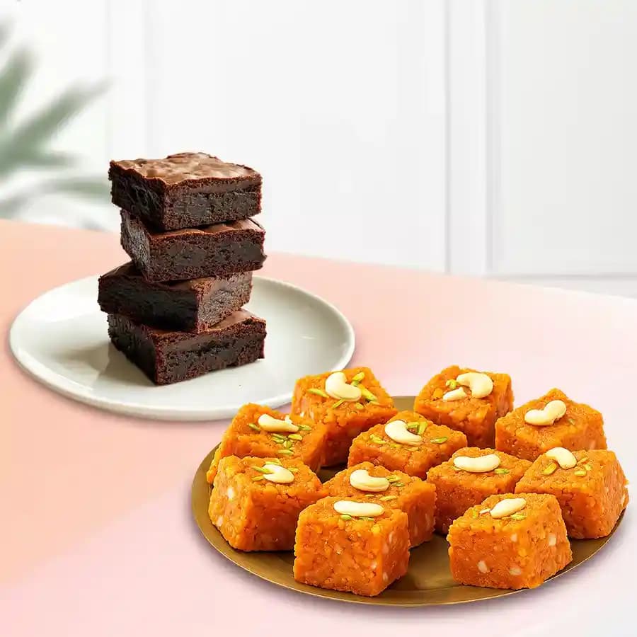 Akhrot Barfi from Mithas Delicious Sweets with Brownie