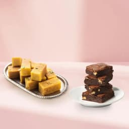Decadent Mysore Pak & Chocolate Brownie Treat 1
