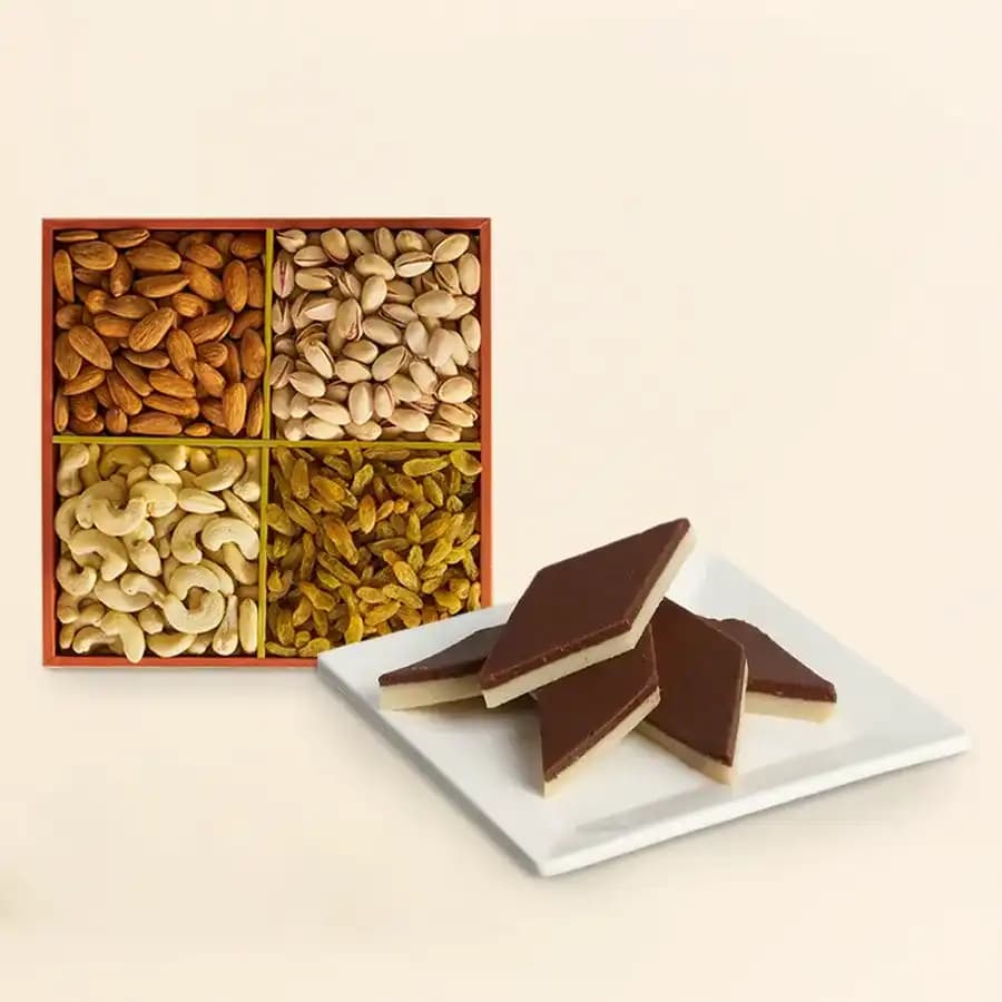 Chocolate Katli from Mithas Delicious Sweets with Mixed Dry Fruits