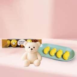 Aam Bhora Sondesh from K.C.Das with Teddy N Ferrero Rocher 1
