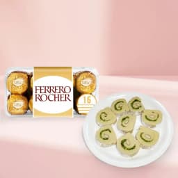 Kaju Cake from Mithas Delicious Sweets with Ferrero Rocher 1