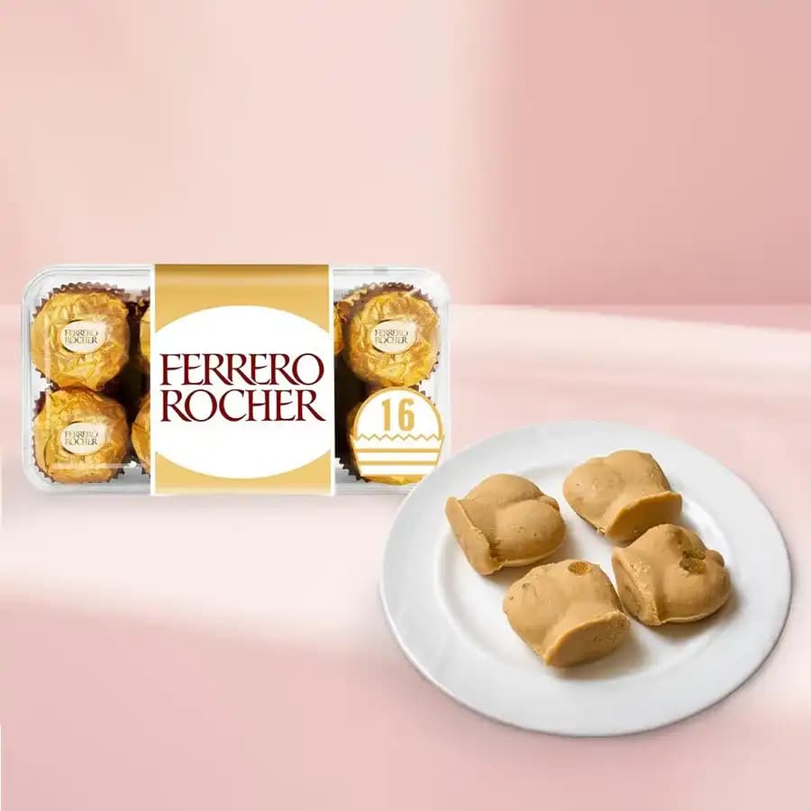 Nolen Gurer Jalbhora from K.C.Das with Ferrero Rocher