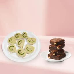 Kaju Cake from Mithas Delicious Sweets with Brownie 1