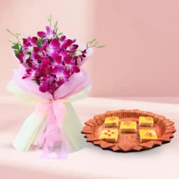 Charming Orchids N Butterscotch Sandesh Delight 1