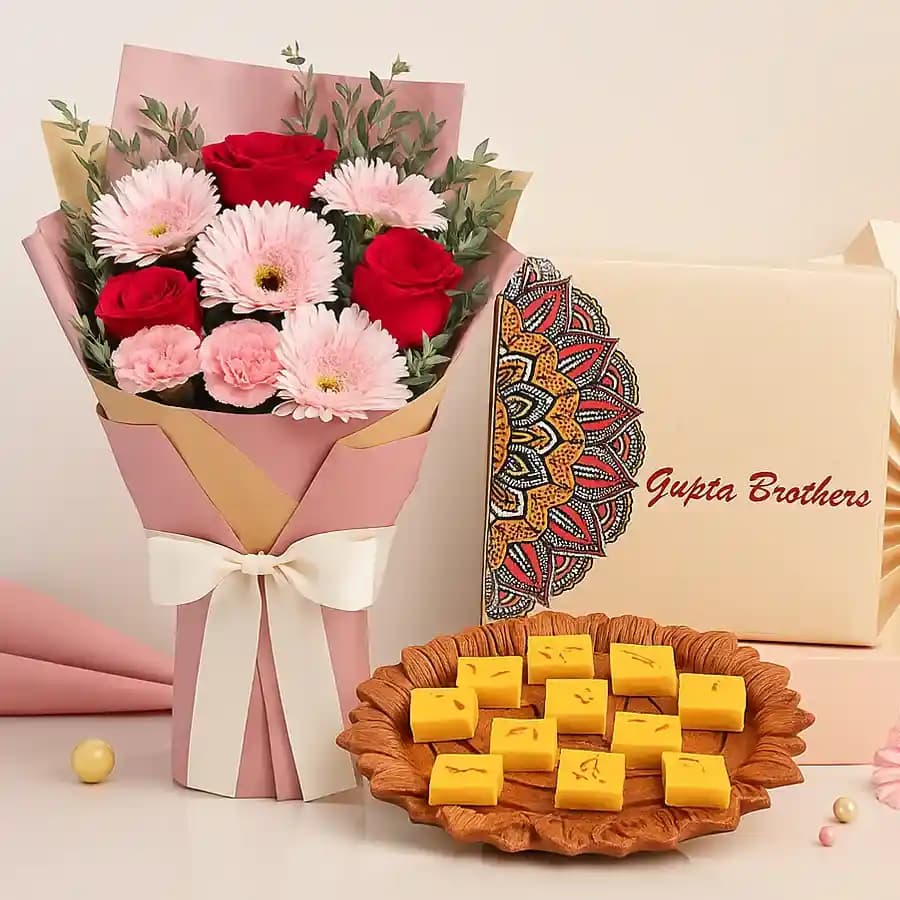 Floral Bliss N Butterscotch Sandesh Delight