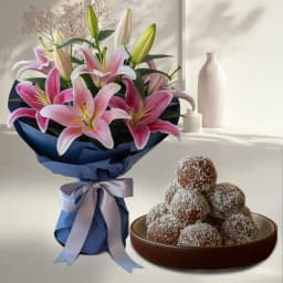 Charming Lilies with Delectable Gulab Jamun 1