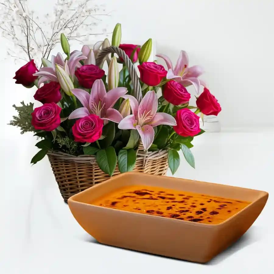 Mixed Flowers N Baked Mihidana Duo