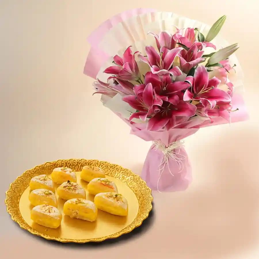 Garden Delight: Lilies and Gourmet Bites