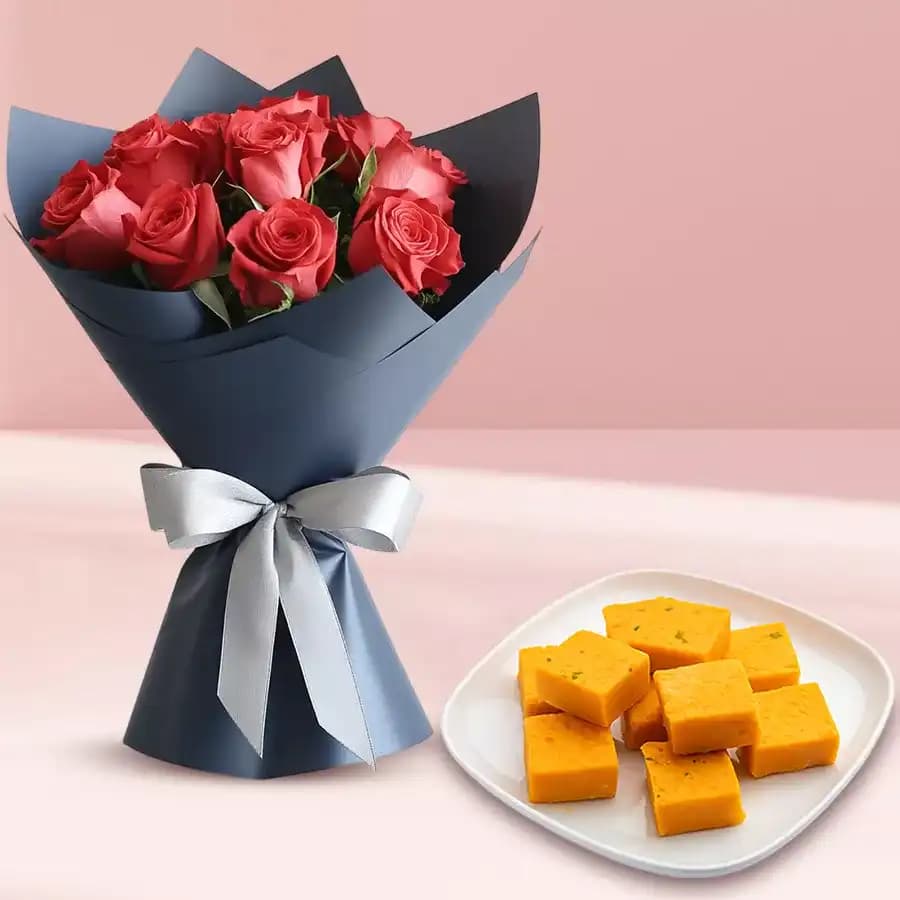 Classic Roses N Buttrscotch Barfi Bites