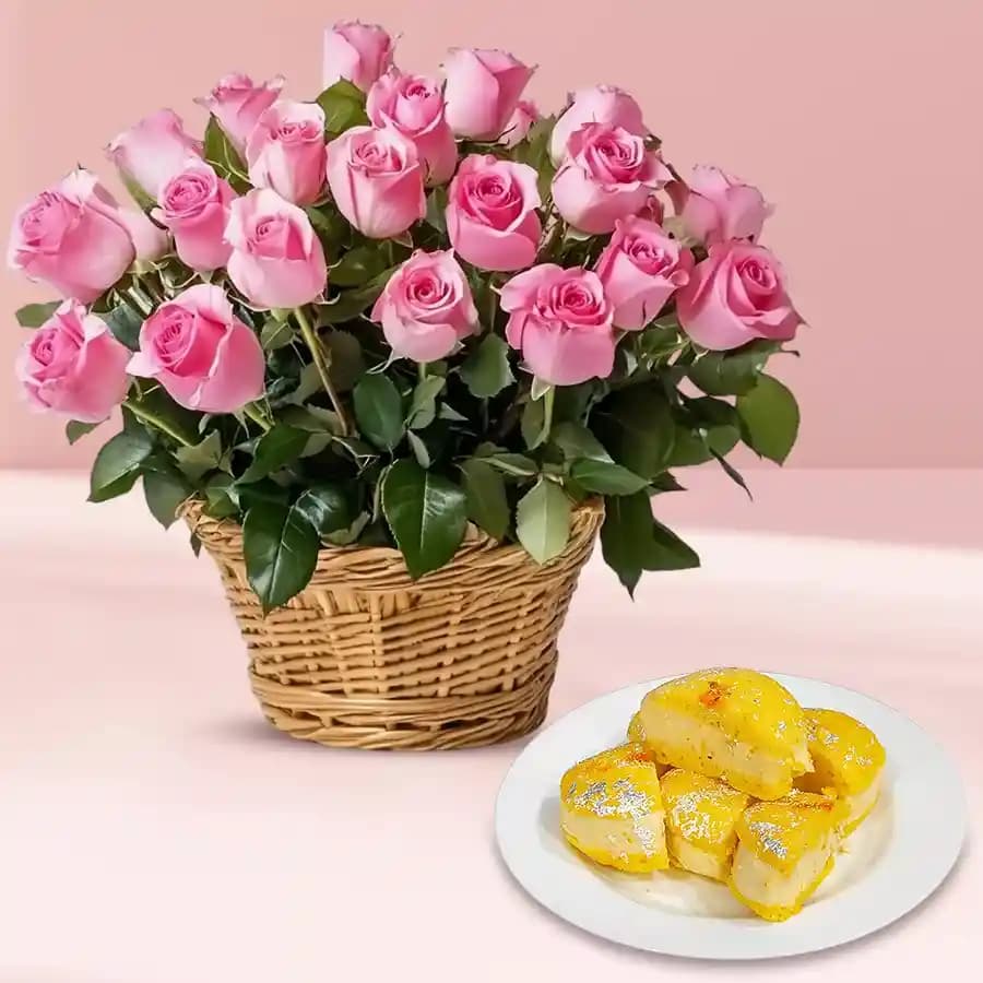 Charming Rosy Delight with Creamy Indulgence