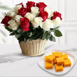 Classic Roses N Butterscotch Sandesh Treat 1