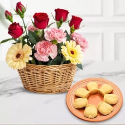 Mixed Flowers N Gurer Talsash Combo 1