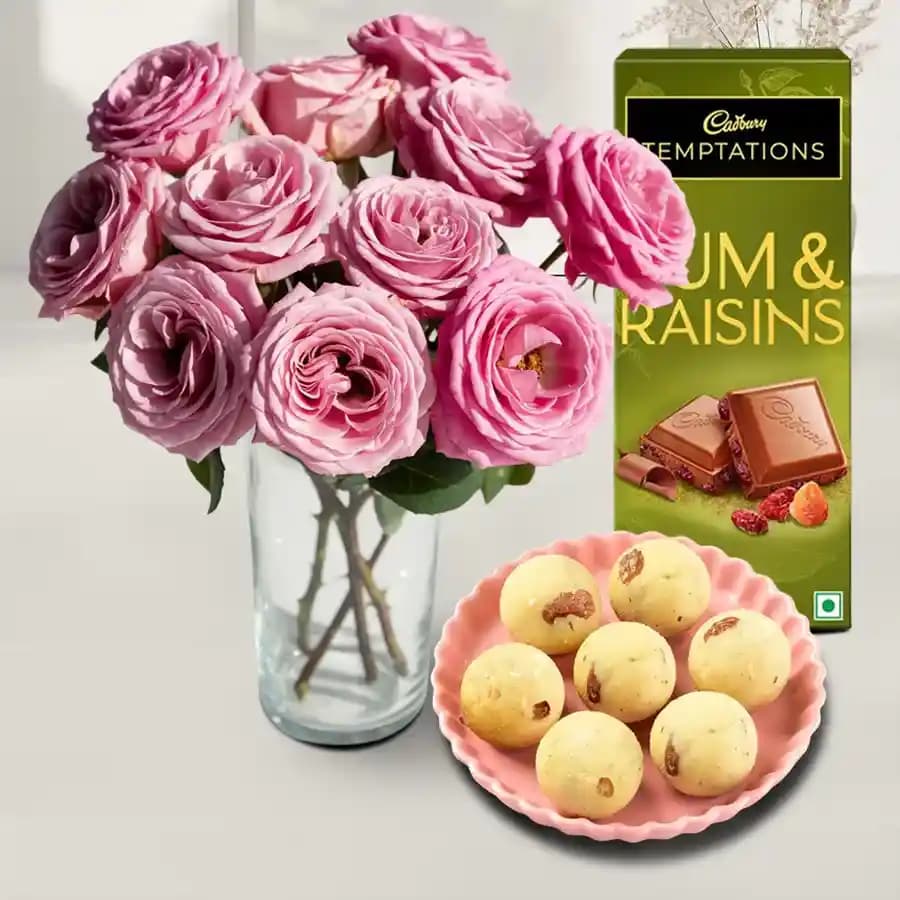 Elegant Blush Blooms and Sweets Delight