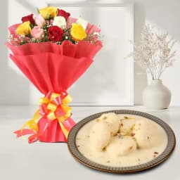 Floral Elegance N Sweet Rosomalai Bliss 1