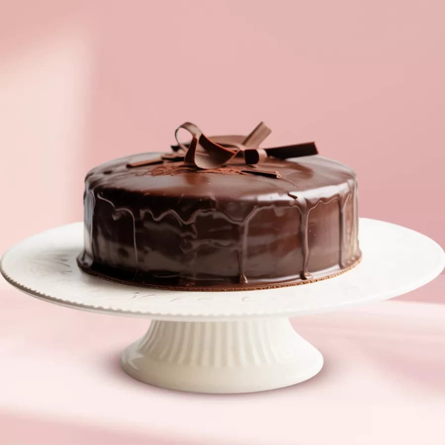 Delicious Dark Chocolate Truffle Cake