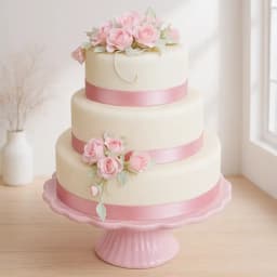 Graceful Three Tier Wedding Cake 1