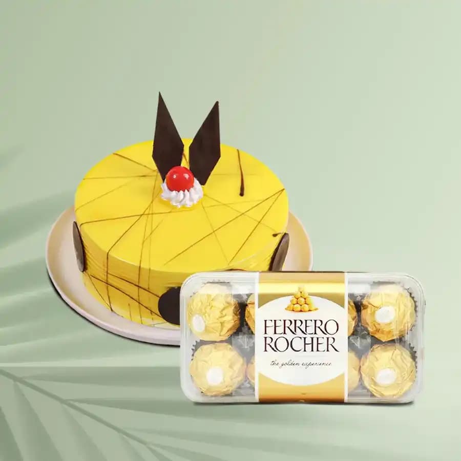 Tropical Pineapple Bliss Cake with Chocolate Treats