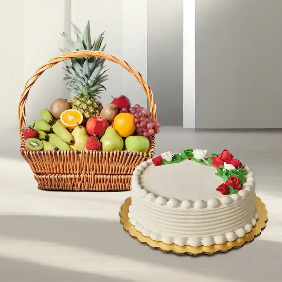 Sweet Vanilla Delight with Fresh Fruits