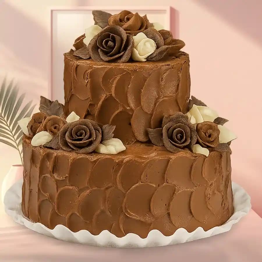 Charming Dual-Layer Celebration Cake