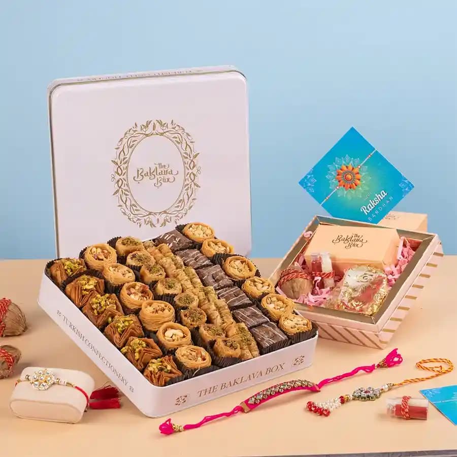 Festive Baklava N Rakhi Box