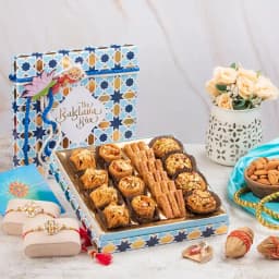Assorted Baklava N Rakhi Combo 1