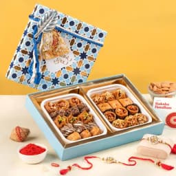 Opulent Rakhi N Baklava Treat Box 1