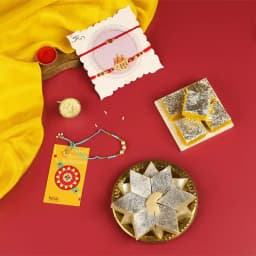 Traditional Rakhi N Mithai Gift Box 1