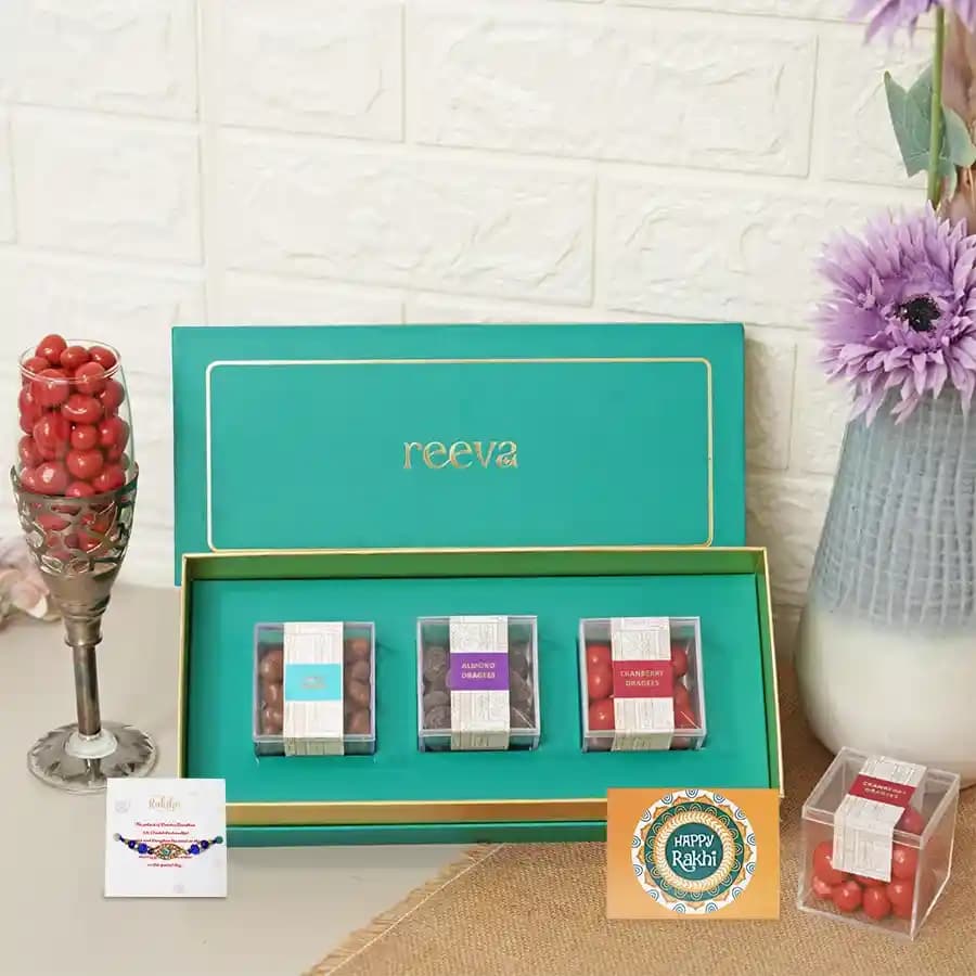 Sibling Delight: Sweet Treats and Rakhi Set